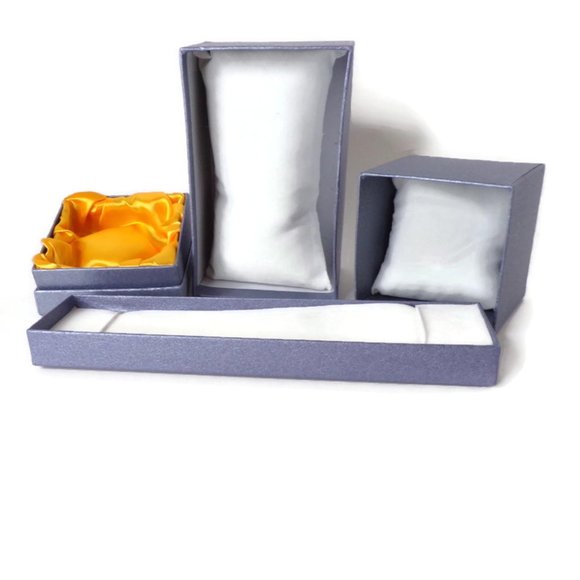 Jewelry Packing Boxes Various Sizes 3in to 5in Gray 12 Pieces 2351 - Picture 4 of 5